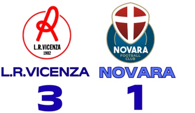 L.R.Vicenza-Novara 3-1, il tabellino