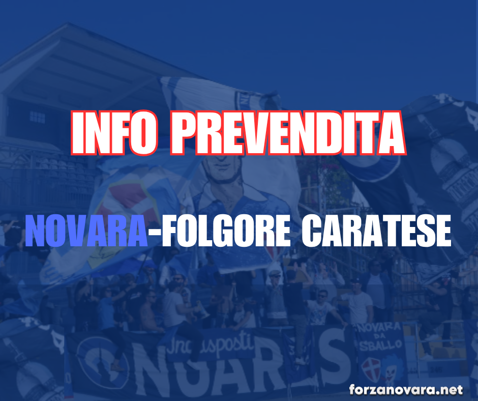 Prevendita biglietti Novara-Folgore Caratese