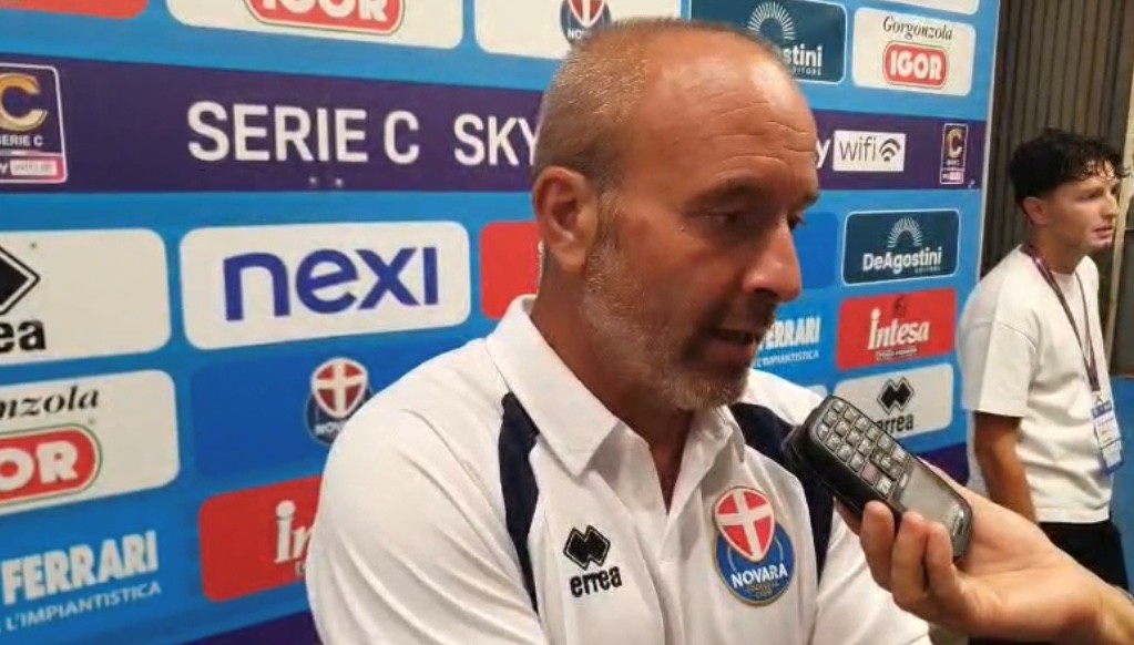 Mister Birindelli al termine di Novara-Folgore Caratese